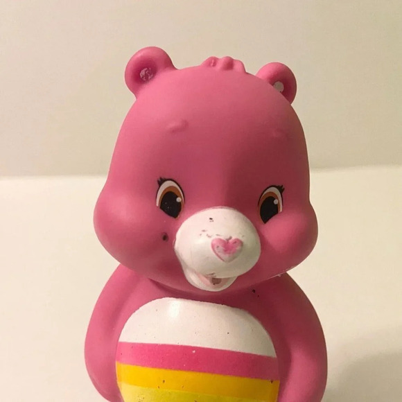 Vintage TCFC Care Bear Squeeze Toy Cheer Bear 4 Inch Tall Figure - Picture 2 of 9